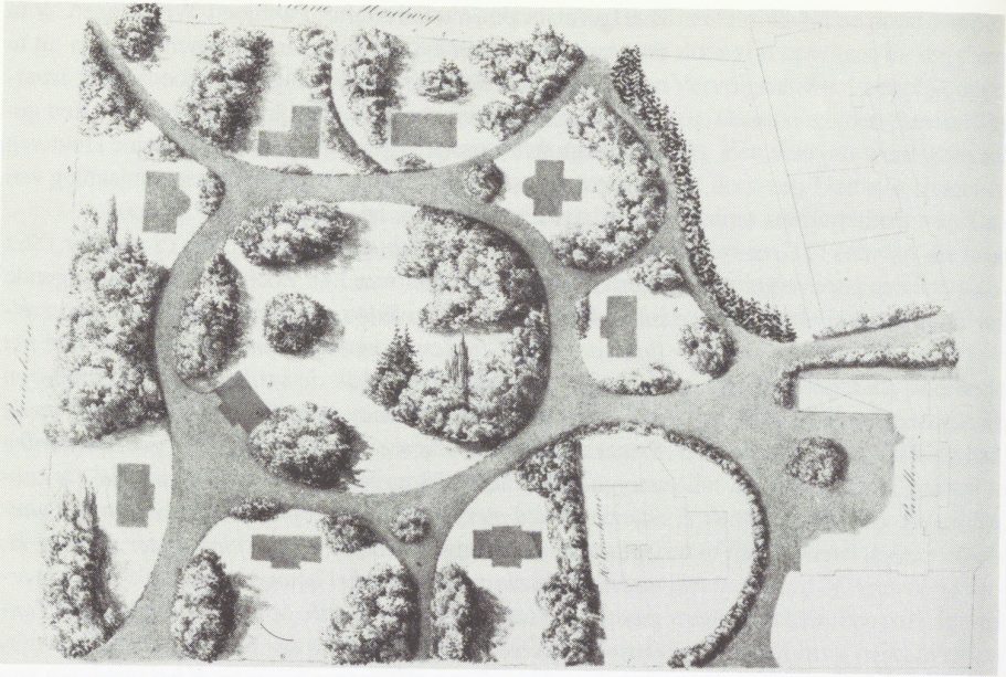 Ontwerp voor het Frederikspark van J.D. Zocher jr., december 1862.